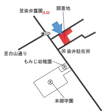 芥川調査地地図（入口）