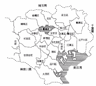 23区の地図