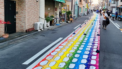 夢の虹 パブリックアートの様子