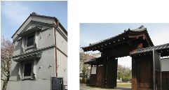 旧丹羽家門と蔵の写真
