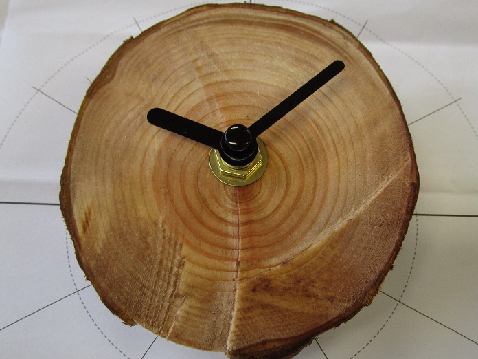 木工体験木時計