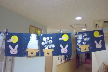 1歳児お月見の装飾