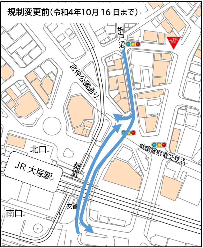 現況交通規制図(令和4年10月16日まで)