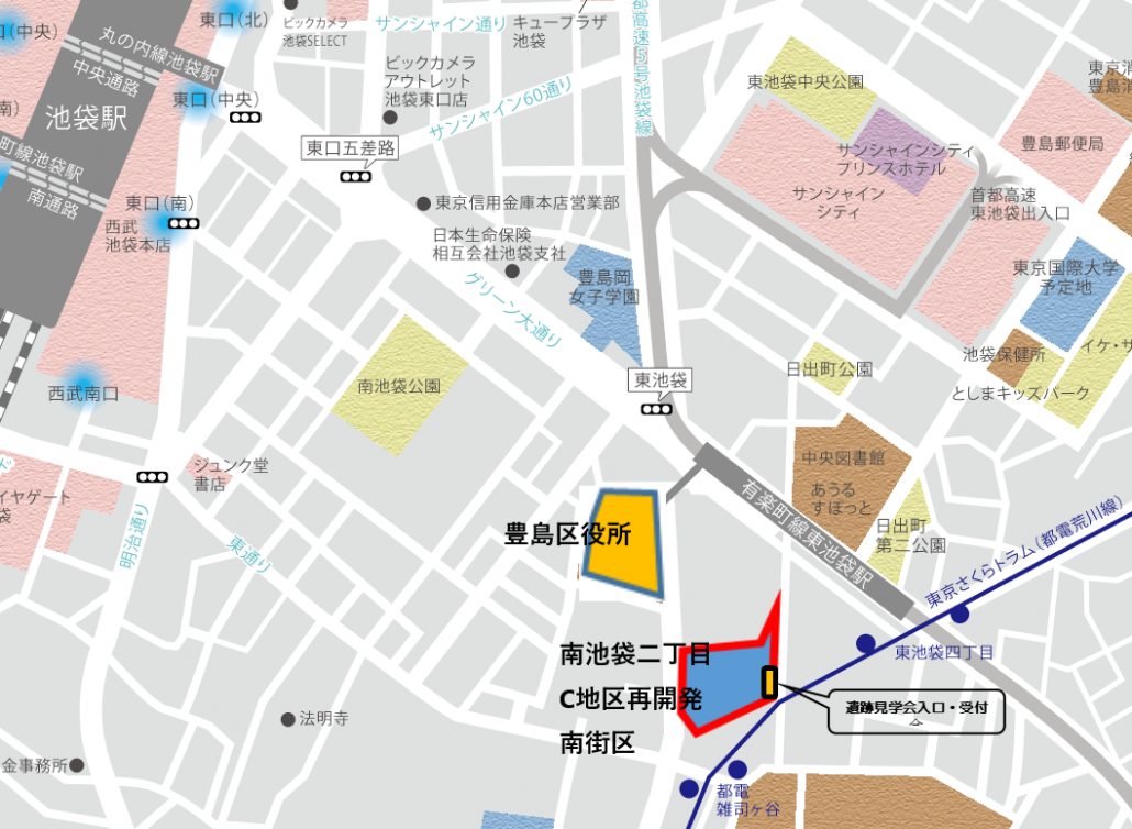 遺跡見学会会場地図