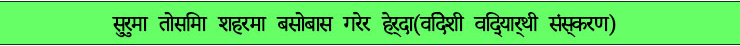 सुरुमा तोसिमा शहरमा बसोबास गरेर हेर्दा （विदेशी विद्यार्थी संस्करण）