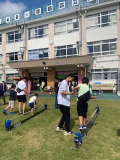 スラックラインの様子