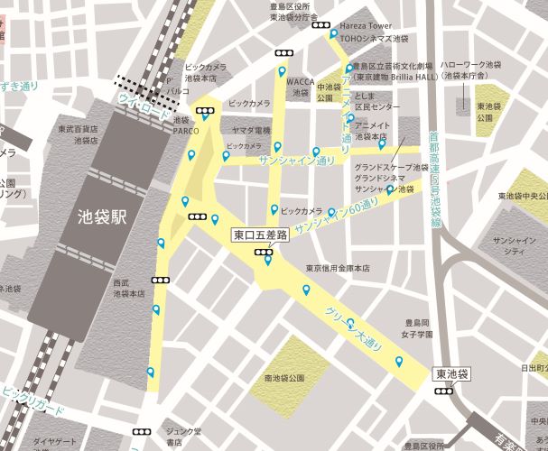 池袋東口フラッグ掲出場所