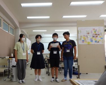 子どもワークショップ当日の発表の様子