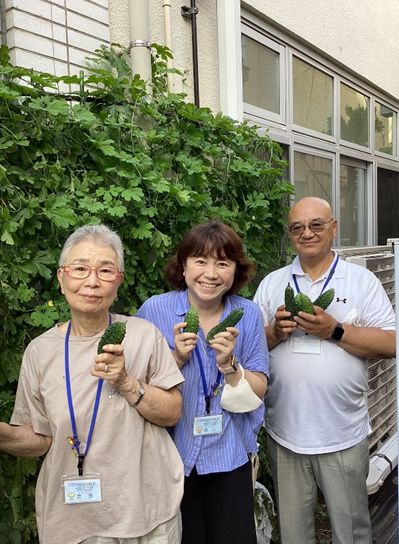 区民ひろば仰高の緑のカーテン写真