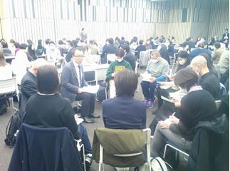 小学校ブロックごとの意見交換の様子