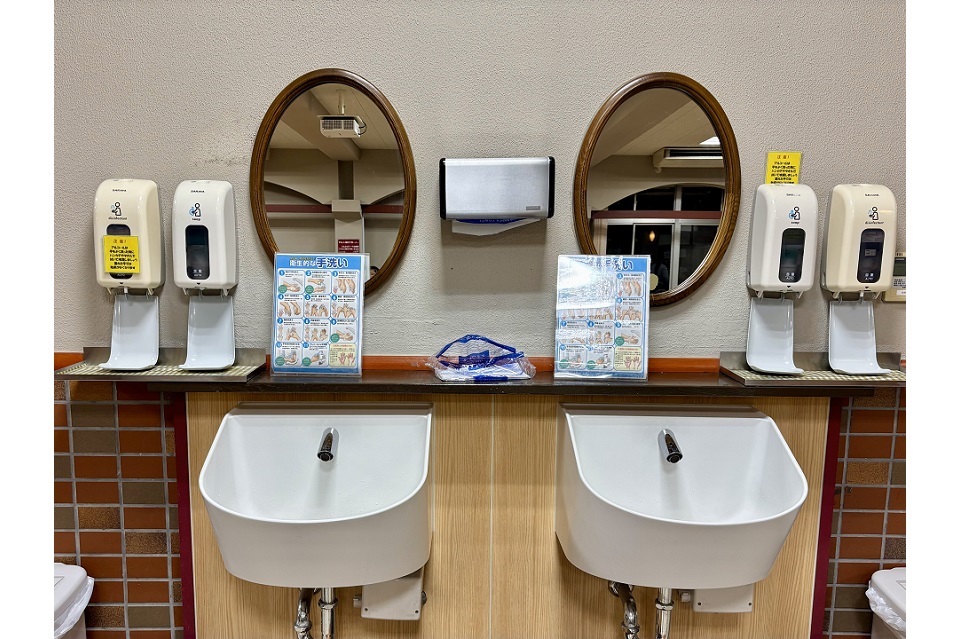 女子栄養大学子ども食堂 洗面所