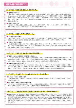 研究主題に迫る手だて