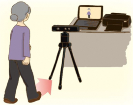 歩行測定器イラスト