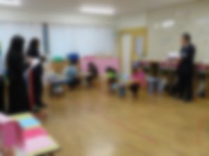 学校ごっこでお勉強中
