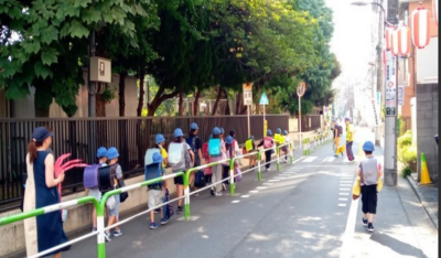 清和小学校での見守り