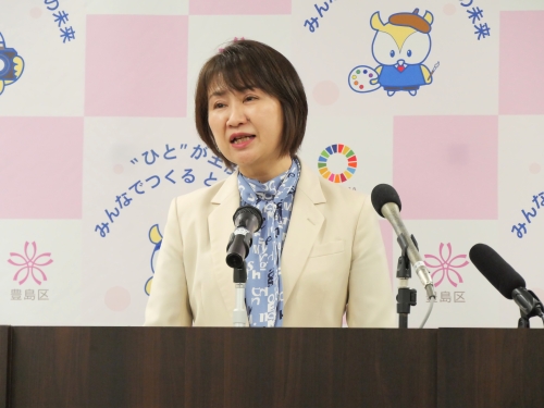 4月期高際区長記者会見の様子