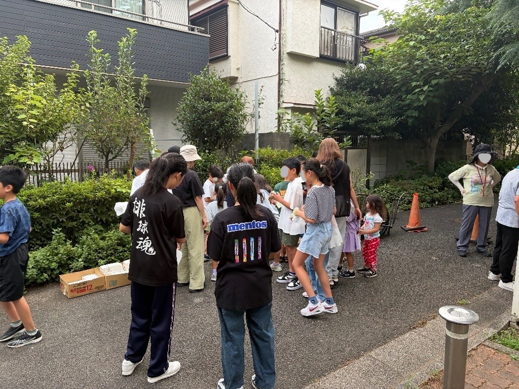 ラジオ体操の様子
